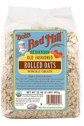 Bob's Red Mill Organic Rolled Oats Perspective: front