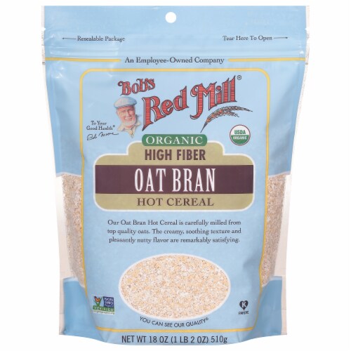 Bob's Red Mill® Organic Oat Bran Hot Cereal Perspective: front