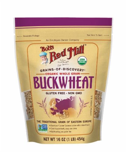 Bob’s Red Mill® Organic Whole Grain Buckwheat Resealable Pouch Perspective: front