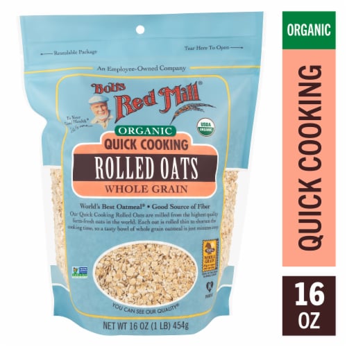 Bob's Red Mill® Organic Quick Cooking Rolled Oats Perspective: front