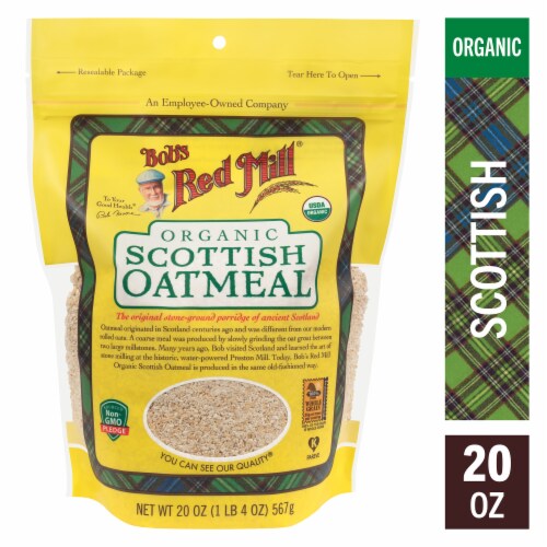 Bob's Red Mill Organic Scottish Oatmeal Perspective: front
