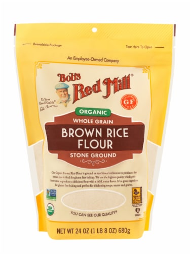 Bob's Red Mill Organic Brown Rice Flour Perspective: front