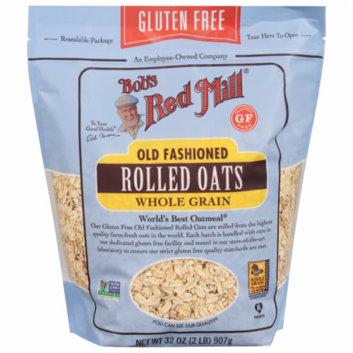 Bob's Red Mill Gluten Free Old Fashioned Rolled Oats, 32 oz - Foods Co.