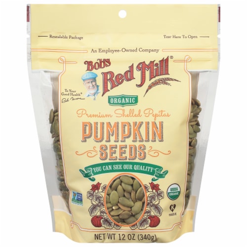 Bob's Red Mill Organic Pumpkin Seeds 12 oz Perspective: front