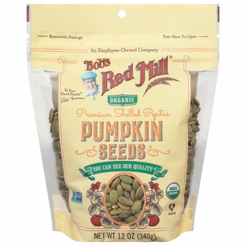 Bob's Red Mill Organic Pumpkin Seeds 12 oz Perspective: front