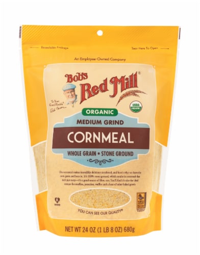 Bob's Red Mill Organic Medium Grind Cornmeal Perspective: front