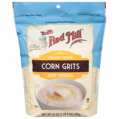 Bob's Red Mill Creamy White Corn Grits Hot Cereal Perspective: front