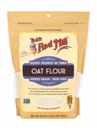 Bob's Red Mill Whole Grain Oat Flour Perspective: front