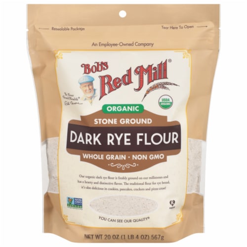 Bob's Red Mill Organic Dark Rye Flour Perspective: front