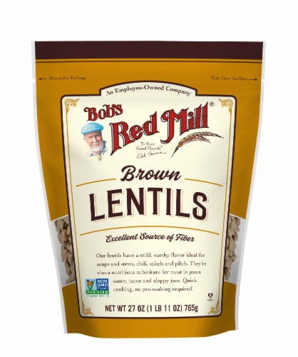 Bob's Red Mill Brown Lentils Perspective: front