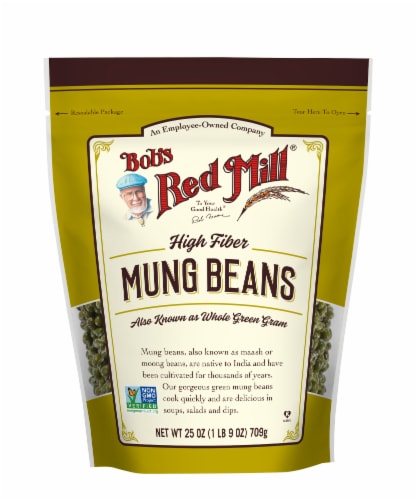 Bob's Red Mill High Fiber Mung Beans Perspective: front