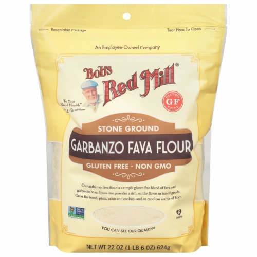 Bob's Red Mill Stone Ground Garbanzo Fava Flour Perspective: front