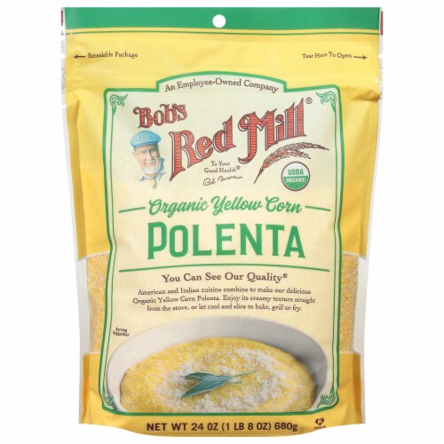 Bob's Red Mill Organic Yellow Corn Polenta 24 oz Perspective: front