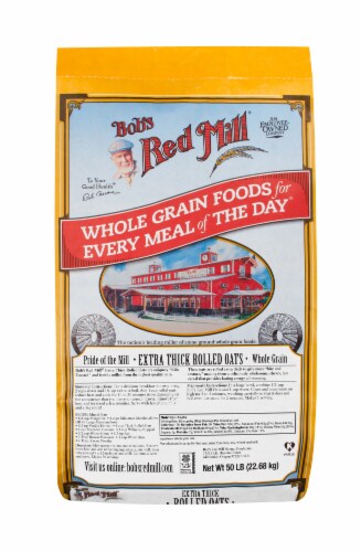 Bob's Red Mill® Whole Grain Extra Thick Rolled Oats Perspective: front