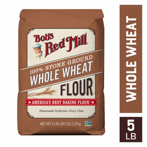 Bob's Red Mill 100% Stone Ground Whole Wheat Flour Perspective: front