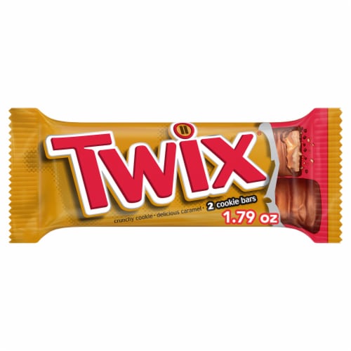 TWIX Caramel Cookie Milk Chocolate Candy Full Size Bars Perspective: front
