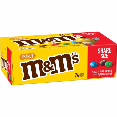 M&M'S Peanut Milk Chocolate Candy Share Size, 3.27 oz - Kroger