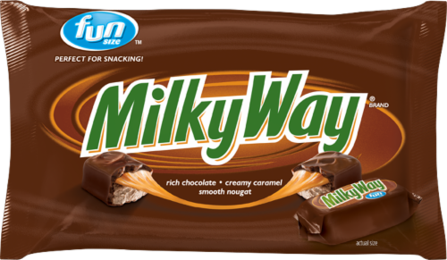 Milky Way Fun Size Snacks Perspective: front