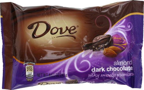 Dove Promises Almond Dark Chocolate Candy Perspective: front