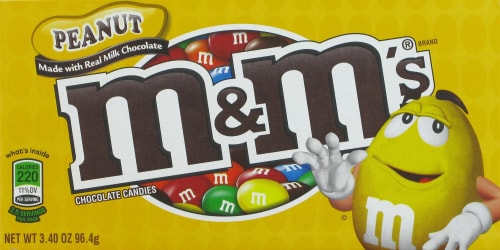 M&M's Peanut Milk Chocolate Candies Theater Box Perspective: front