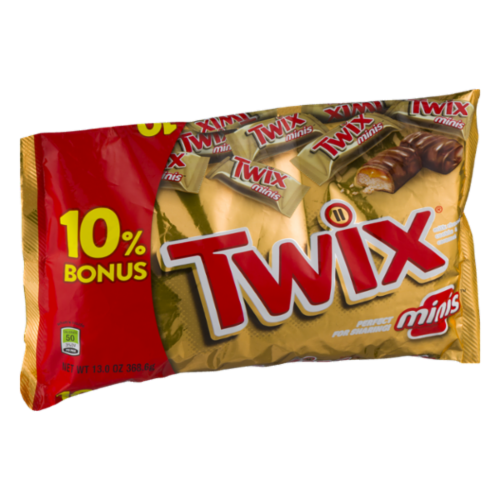 TWIX Caramel Minis Perspective: front