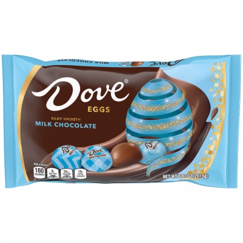 Dove Easter Eggs Milk Chocolate Individually Wrapped Candy Assortment Bag Perspective: front