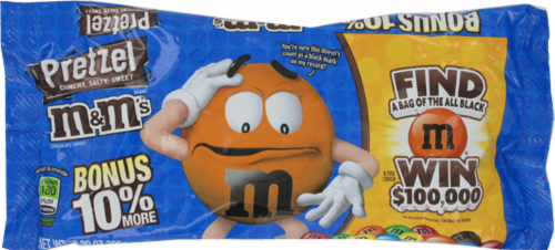 M&M's Pretzel Chocolate Candies Bonus Bag Perspective: front