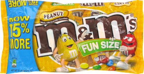 fun size peanut m&m nutrition label