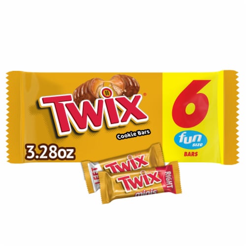 TWIX Fun Size Caramel Chocolate Cookie Candy Bar Bulk Pack, 3.28 oz -  Baker's