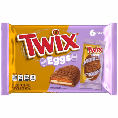 Twix Easter Eggs Caramel Chocolate Candy Multi-Pack Bag Perspective: front