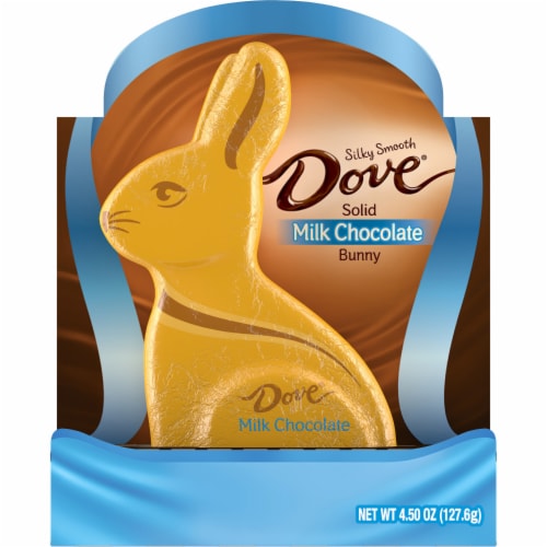 Dove Easter Bunny Milk Chocolate Candy Perspective: front