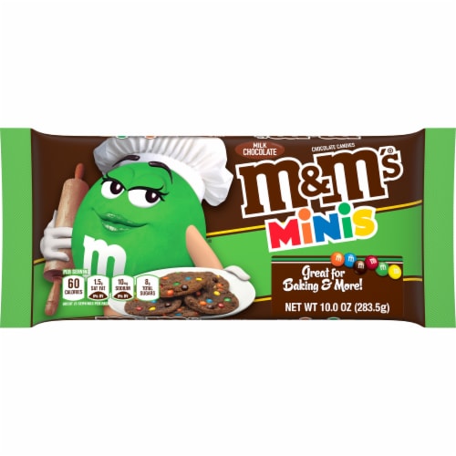M&M's Milk Chocolate Baking Bits Perspective: front