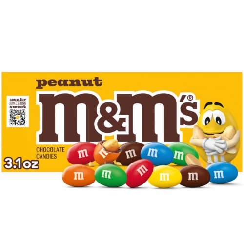M&M'S Peanut Milk Chocolate Candy Theater Box Perspective: front