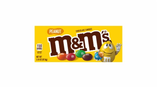 M&M'S Peanut Milk Chocolate Candy Theater Box Perspective: front