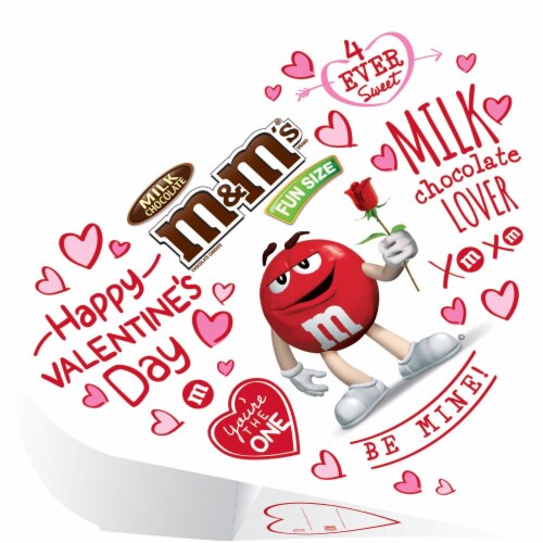 M&M's® Milk Chocolate Fun Size Valentine Chocolate Candy Bag