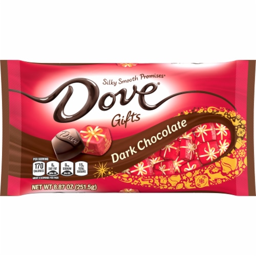 Dove Promises Dark Chocolate Christmas Candy Bag Perspective: front