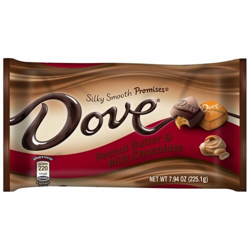 Dove Promises Peanut Butter & Milk Chocolate Candy Perspective: front