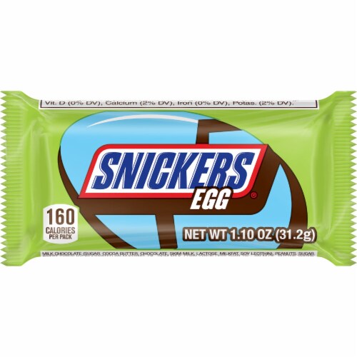 Snickers Milk Chocolate Easter Egg Perspective: front