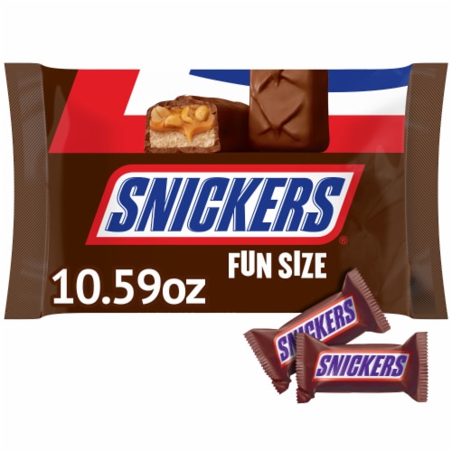 Snickers Original Fun Size Chocolate Candy Bars Bag Perspective: front