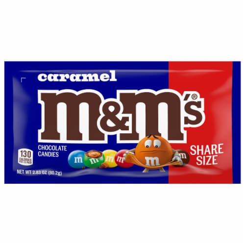 M&M'S Caramel Milk Chocolate Candy, Share Size, 2.83 oz Bag