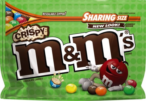 Crispy M&M's Chocolate Candy with Crisped Rice Center, 213g Bag - Rare