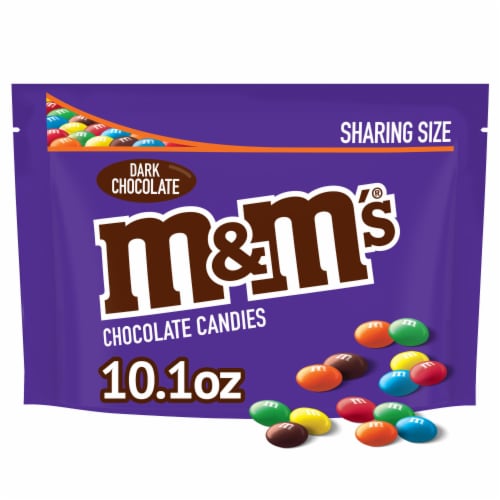 M&M'S Dark Chocolate Candy Sharing Size Bag Perspective: front