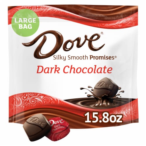 Dove Promises Individually Wrapped Dark Chocolate Candy Bag Perspective: front