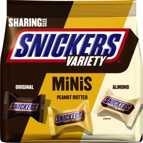 SNICKERS Minis Size Chocolate Bar Variety Mix Candy Bag, 16 oz, Chocolate