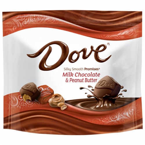 Dove Promises Peanut Butter and Milk Chocolate Candy Perspective: front