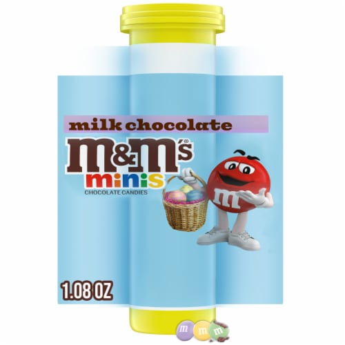 M&M's Minis Milk Chocolate Easter Candy Tube Perspective: front