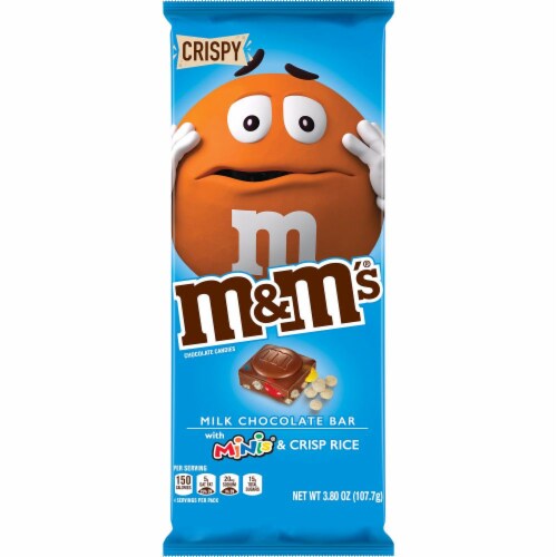 M&M's Minis & Crisp Rice Milk Chocolate Bar Perspective: front