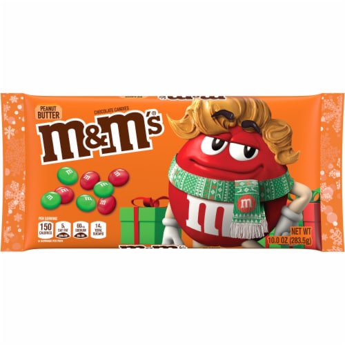 M&M'S Peanut Butter Milk Chocolate Christmas Candy Bag, 10 oz - Kroger