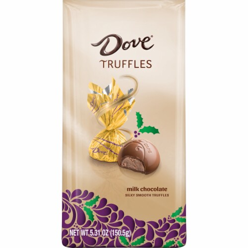DOVE Milk Chocolate Truffles Christmas Candy Perspective: front