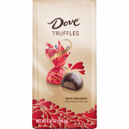 Dove Valentine's Dark Chocolate Silky Smooth Truffles Perspective: front
